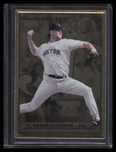 1996 Leaf Preferred Steel Gold Promos 63 Roger Clemens Promotional