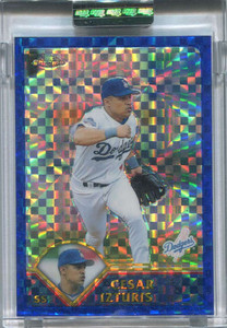 2003 Topps Chrome Uncirculated X-Fractor 28 Cesar Izturis 18/50