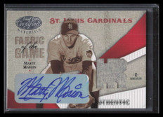 2004 Leaf Certified Fabric of the Game Autograph Marty Marion Jersey Auto 1/3