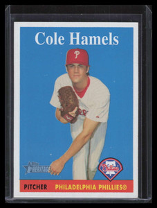 2007 Topps Heritage 76b Cole Hamels YT SP Yellow Team