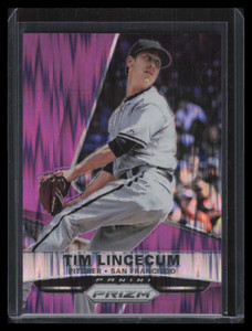 2015 Panini Prizm Prizms Purple Flash Refractor 4 Tim Lincecum 88/99
