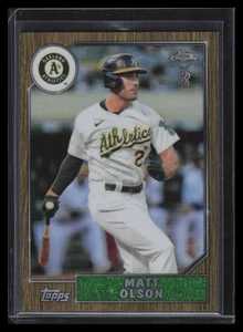 2022 Topps Chrome Ben Baller '87 Topps Gold Refractor 87bc15 Matt Olson 26/50
