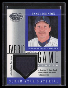 2001 Leaf Certified Fabric of the Game Career 48cr Randy Johnson Jersey 108/179