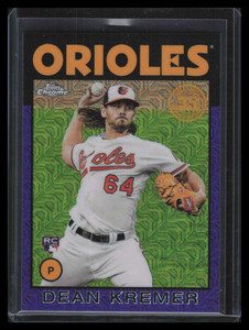2021 Topps '86 Silver Pack Chrome Purple Refractor 86tc54 Dean Kremer RC 44/75