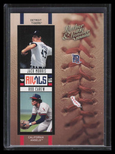 2005 Leather and Lumber Rivals Gold 19 Jack Morris Rod Carew 7/50