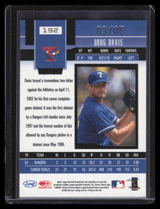 2003 Leaf Certified Materials Mirror Emerald 192 Doug Davis 3/5