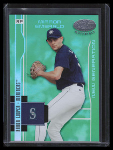 2003 Leaf Certified Materials Mirror Emerald 224 Aaron Looper NG Rookie 2/5