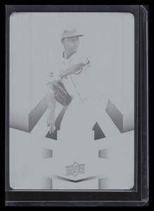 2009 Upper Deck Spectrum Swatches Printing Plate Black SSEV Edinson Volquez 1/1