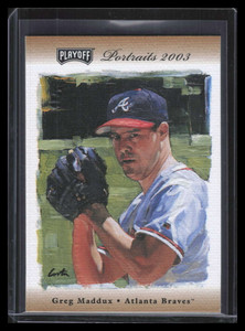2003 Playoff Portraits Bronze 38 Greg Maddux 34/100