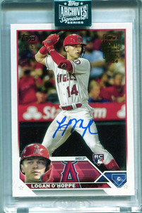 2024 Topps Archives Signature Series Logan O'Hoppe Auto 42/60 2023 Topps Rookie