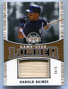 2024 Leaf Lumber Game Used Lumber Bronze gul38 Harold Baines Bat 8/40