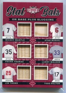 2022 Leaf Lumber Stat Bats Helton Thome Walker Thomas Musial Mantle 6 Bat 3/3