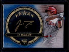 2021 Topps Five Star Golden Graphs Blue GGJR J. T. Realmuto Auto 19/20