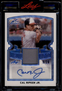 2021 Leaf Art of Sport Visual Memorabilia Autographs Cal Ripken Jersey Auto 9/20