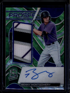 2022 Panini Chronicles Spectra Autographs 2 Benny Montgomery RC Patch Auto 8/15