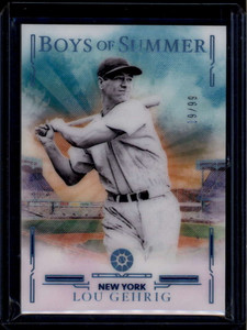 2025 Panini Boys of Summer Blue 30 Lou Gehrig 19/99