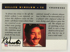 1992 Pro Line Portraits Kellen Winslow auto autograph
