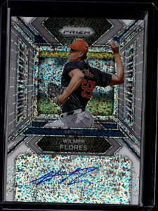 2024 Panini Prizm Sensational Signatures White Sparkle Wilmer Flores RC Auto 1/1