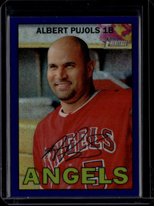 2016 Topps Heritage Chrome Purple Refractor thc481 Albert Pujols ID: 175123