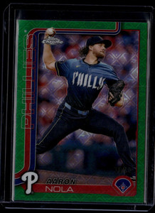 2025 Topps Chrome Logofractor Green Refractor 286 Aaron Nola 38/99