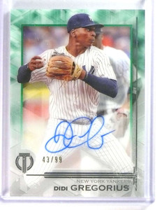 2019 Topps Tribute Green Autograph Auto Did Gregorius #D43/99 #TADG