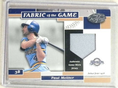 2002 Leaf Certified Fabric Of The Game Paul Molitor Jersey #D71/78 #FG11