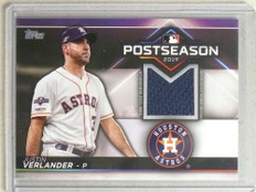 2020 Topps Postseason Performance Relic Justin Verlander Jersey #D09/99