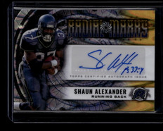 2024 Topps Resurgence Radial Marks Autograph Gold Surge Shaun Alexander Auto /50