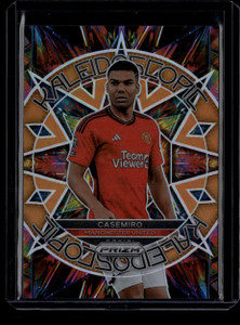 2023-24 Panini Prizm EPL Kaleidoscopic Prizms Orange Refractor 9 Casemiro 2/25