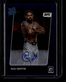 2022 Donruss Optic UFC Rated Signatures Purple Stars Max Griffin RC Auto 8/25