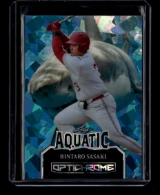 2025 Leaf Optichrome Aquatic Shark Crystal ab119 Rintaro Sasaki Rookie 1/1