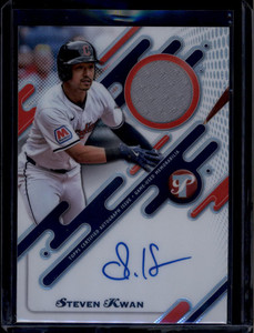 2025 Topps Pristine Pieces Autograph Relics PPARSK Steven Kwan Jersey Auto