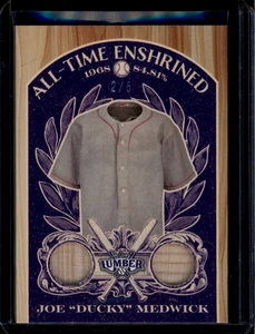 2025 Leaf Lumber All-Time Enshrined Purple ae34 Joe Ducky Medwick Dual Bat 2/5