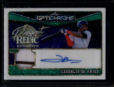 2025 Leaf Optichrome Prospect Relic Autographs Leo De Vries RC Jersey Auto 4/6