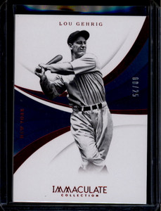 2018 Immaculate Collection Red 104 Lou Gehrig 8/25