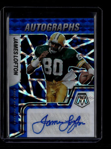 2022 Panini Mosaic Autographs Mosaic Blue 28 James Lofton Auto 27/49