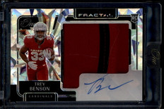 2024 Panini One Rookie Fractal Autographs 408 Trey Benson RC Patch Auto 2/50