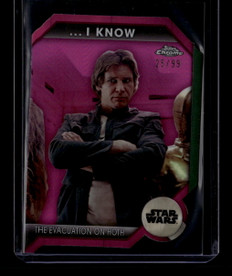 2024 Topps Chrome I Love You I Know ily3b Evacuation on Hoth Han Solo 25/99
