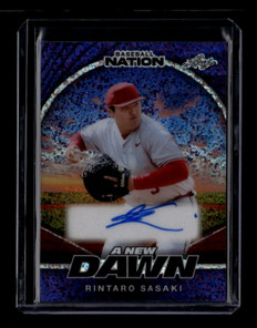 2025 Leaf Baseball Nation A New Dawn Purple Sparkles Rintaro Sasaki RC Auto 2/8