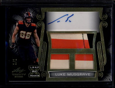 2023 Leaf Trinity Autographs Black Gold Luke Musgrave RC Triple Patch Auto 1/1