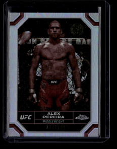 2025 Topps Chrome 2024 Buyback UFC Stamped Sepia Refractor Alex Pereira 22/300