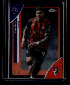 2025-26 Topps Chrome English Premier League Black Refractor 8 Evanilson 4/10
