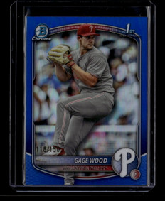 2025 Bowman Chrome Draft Blue Refractor bdc4 Gage Wood Rookie 118/150 ID: 180750