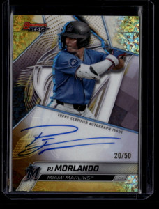 2025 Bowman's Best Gold Mini-Diamond Refractor PJ Morlando Rookie Auto 20/50 ID: 180785