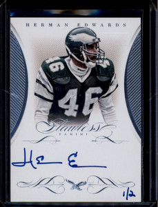 2018 Panini Honors Recollection '15 Flawless Inscription Herman Edwards Auto 1/2 ID: 180961
