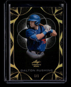 2024 Leaf Trinity Black Gold 67 Dalton Rushing Rookie 1/1 ID: 180999