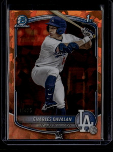 2025 Bowman Chrome Draft Sapphire Orange Refractor Charles Davalan Rookie 15/25 ID: 181004