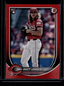 2025 Bowman Red 6 Rhett Lowder Rookie 1/5 ID: 181102