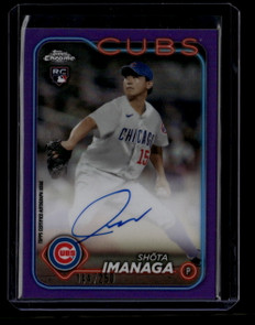 2024 Topps Chrome Rookie Autographs Purple Refractor Shota Imanaga RC Auto /250 ID: 181128