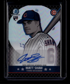 2025 Bowman Chrome Bowman Ascensions Autographs BAAMS Matt Shaw RC Auto 8/50 ID: 181160